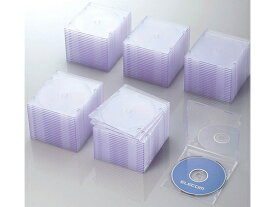 【マラソン限定クーポン★11日9:59迄ポイント2倍】エレコム Blu-ray DVD CDスリムケース クリア 100枚 CD DVD用プラスチックケース メディアケース 記録メディア メモリーカード 家電