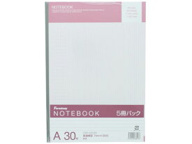 【レビュー投稿で100円OFFクーポン】ノートブック A4 A罫 5冊 Forestway 中学生 業務用 まとめ買い 7mm A罫 罫線7mm幅 A4ノート