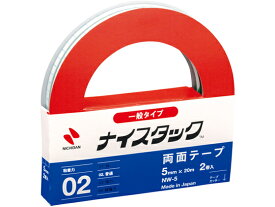 ニチバン 再生紙両面テープ ナイスタック レギュラーサイズ 2巻 NW-5 両面テープ 大型は梱包 作業 接着テープ