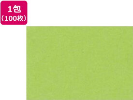 再生色画用紙 八ツ切 きみどり 100枚 8NCR-212 色画用紙 八つ切 図画 工作 教材 学童用品