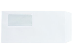 【レビュー投稿で100円OFFクーポン】ツバメ工業 窓付封筒 長3ホワイト 100g/m2 100枚 W100-N3W 窓付封筒 テープなし ノート