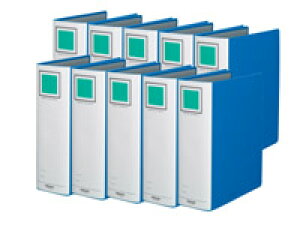 【レビュー投稿で100円OFFクーポン】送料無料 コクヨ チューブファイル〈エコツインR〉A4タテ とじ厚80mm 青 10冊 A4 両開きパイプファイル パイプ式ファイル