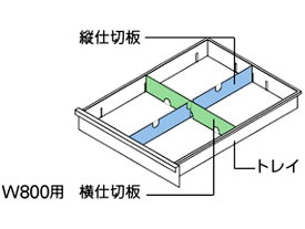 【メーカー直送】イトーキ キャビネットA4深型トレイ用 縦仕切板 W800 JEHA-KDD-A4D【代引不可】 イトーキ シンラインキャビネット スチール収納