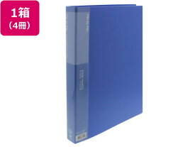 ビュートン リングバインダー A4タテ 30穴 背幅32mm ブルー 4冊 A4 差替式 クリヤーファイル