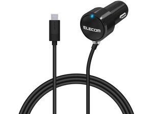 【レビュー投稿で100円OFFクーポン】【お取り寄せ】エレコム 車載充電器 カーチャージャー タイプC ブラック MPA-CCC07BK スマートフォン関連品 スマホ タブレット関連品