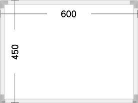 サンケーキコム eeホワイトボード無地タイプ 600×450mm EWD-60B 壁掛ホワイトボード ブラックボード POP 掲示用品