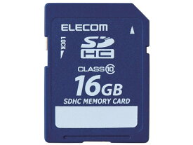 エレコム データ復旧サービス付 SDHCカードClass10 16GB SDカード SDHCカード 記録メディア テープ