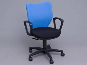 【レビュー投稿で100円OFFクーポン】【メーカー直送】アイリスチトセ 回転イス 肘付 ブルー BIT-BX45L1-F-BL【代引不可】【お客様組立】肘付き 固定肘タイプ 布張りチェア オフィスチェア オフ