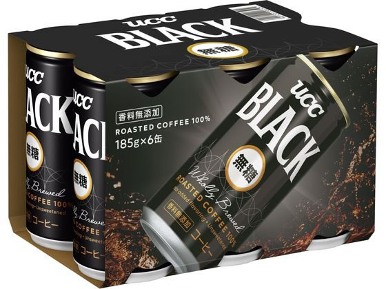 UCC BLACK無糖 185g 6缶パック 缶コーヒー 缶飲料 ボトル飲料 | ココデカウ