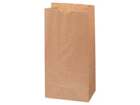 スーパーバッグ 角底袋 茶無地 ＃8 315×156×100mm 100枚 角底袋 紙袋 ラッピング 包装用品