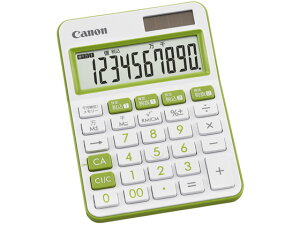 【レビュー投稿で100円OFFクーポン】CANON カラフル電卓 ミニ卓上 グリーン LS-105WUC-GR 2306C001 可愛い 小型電卓 一般 実務電卓 文具