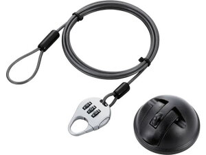 【レビュー投稿で100円OFFクーポン】【お取り寄せ】エレコム タブレット吸盤式 セキュリティワイヤーロック ESL-Q セキュリティワイヤーロック PC パソコン 家電