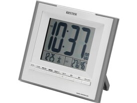 リズム フィットウェーブD168 グレー 8RZ168SR08 置き型タイプ 時計 温湿度計 家電