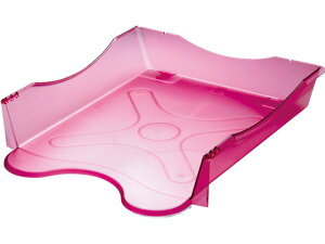 【レビュー投稿で100円OFFクーポン】ソニック メガタフトレー クリアピンク DA-2658-CP トレー デスクトップ収納 デスク周り 文具