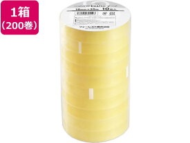 【マラソン限定★2,000円クーポン＆ポイント2倍】送料無料 Goono セロハンテープ 18mm×35m 200巻 セロハンテープ 透明テープ 接着テープ 切る 貼る 留める 文具 事務