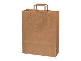 スーパーバッグ 紙手提袋 茶無地 平紐L 50枚 紙手提袋 平紐 ラッピング 包装用品