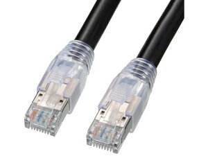 【レビュー投稿で100円OFFクーポン】【お取り寄せ】サンワサプライ カテゴリ6A 屋外用LANケーブル (ブラック・20m) LANケーブルカテゴリー6E LANケーブル ケーブル 電源タップ 配線パーツ 家電
