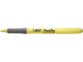 BIC マーキングハイライターグリップ イエロー BRIGRIP12YLW 黄 イエロー系 使いきりタイプ 蛍光ペン