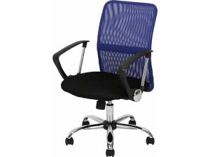 【レビュー投稿で100円OFFクーポン】【メーカー直送】不二貿易 メッシュバックチェアー 肘付き ブルー HF-78BL 90876【代引不可】【お客様組立】肘付き 固定肘タイプ メッシュチェア オフィス