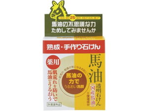 【レビュー投稿で100円OFFクーポン】ユゼ 薬用馬油透明石けん 100g クレンジング 洗顔料 フェイスケア スキンケア
