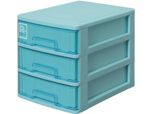 【レビュー投稿で100円OFFクーポン】サンコープラスチック A4レターケース浅型3段 シルキー403 ブルー レターケース デスクトップ収納 デスク周り 文具