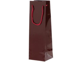 【お取り寄せ】ヘイコー 紙袋 ブライトバッグ ワインS エンジ 10枚 6458201 フィルム貼手提袋 ラッピング 包装用品