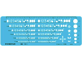 ステッドラー 数字定規 0.5mmシャープペンシル用 98215-1 テンプレート 製図用具 製図用紙