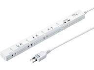 【お取り寄せ】サンワサプライ スリムタップUSB充電機能付2m8個口 TAP-SLIM8U-2 コード付き電源タップUSB…