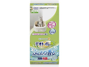 【レビュー投稿で100円OFFクーポン】ユニ・チャーム デオトイレ香る消臭・抗菌シートナチュラルガーデン 10枚 猫砂 シート 猫 キャット用 ペット トイレタリー