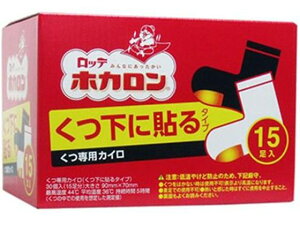【レビュー投稿で100円OFFクーポン】ロッテ ホカロン くつ下に貼るタイプ 15足 カイロ メディカル