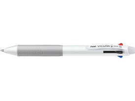 ぺんてる ビクーニャ 4色ボールペン 0.7mm ホワイト軸 BXC47W 多色タイプ 特殊インクボールペン 多色 多機能