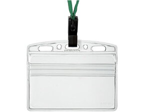 【レビュー投稿で100円OFFクーポン】コクヨ 吊り下げ名札セットカードプロテクトタイプ 緑 ナフ-SP180G 吊り下げ式ソフトタイプ 名札 キーホルダー