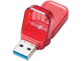 エレコム フリップキャップ式USBメモリ 64GB レッド MF-FCU3064GRD USBメモリ 記録メディア テープ