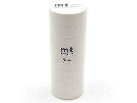 カモ井 mt 8P マットホワイト 無包装 MT08P208R デコレーション 15mm幅 マスキングテープ
