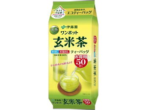 【レビュー投稿で100円OFFクーポン】伊藤園 ワンポット エコティーバッグ玄米茶 50袋 ティーバッグ 緑茶 お茶 飲料