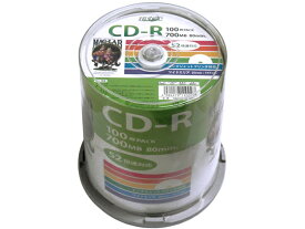HIDISC CD-R 700MB 52倍速 100枚 スピンドル HDCR80GP100 CD－R 700MB 記録メディア テープ
