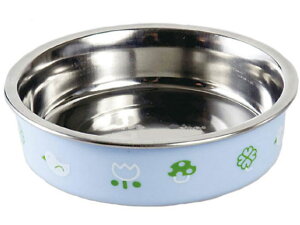 【レビュー投稿で100円OFFクーポン】ドギーマンハヤシ ステンレス食器ごはんにゃわん 猫用 ブルー 共通グッズ ペット お散歩 生活グッズ ペットハウス