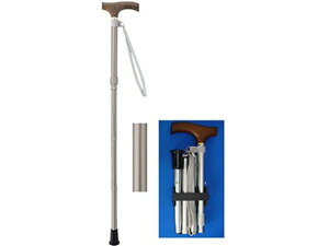 【レビュー投稿で100円OFFクーポン】【お取り寄せ】ひまわり ささえ 4つ折伸縮ステッキ V4型 雨にも負けず サポーター 歩行 移動ケア 介護 介助