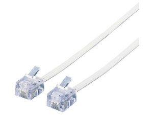 【レビュー投稿で100円OFFクーポン】【お取り寄せ】エレコム スリムモジュラケーブル 白 7m MJ-7WH モジュラーケーブル PC用ケーブル ケーブル 電源タップ 配線パーツ 家電