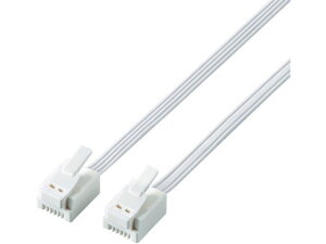 【レビュー投稿で100円OFFクーポン】【お取り寄せ】エレコム ツメ折れ防止モジュラーケーブル 0.5m MJ-T05WH モジュラーケーブル PC用ケーブル ケーブル 電源タップ 配線パーツ 家電