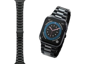 �y���r���[���e��100�~OFF�N�[�|���z�y�����񂹁z�G���R�� AppleWatch 44mm 42mm �o���h �X�e�����X AW-44BDCE3BK �X�}�[�g�E�H�b�`�֘A�i ���v