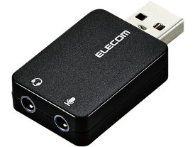 【お取り寄せ】エレコム オーディオ変換アダプタ USB-φ3.5mm USB-AADC01BK 配線