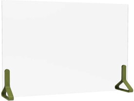 【メーカー直送】アール・エフ・ヤマカワ PINZO アクリル衝立 W900×H600 オリーブ【代引不可】【お客様組立】 デスクトップパネル PCラック ワゴン パソコンラック