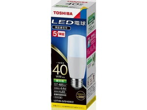 【レビュー投稿で100円OFFクーポン】東芝 LED電球40W相当 485lm 昼白色 LDT4N-G S 40W 2 LED電球小形 E17 LED電球 直管 ライト 照明器具 家電