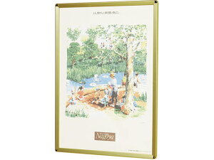 【レビュー投稿で100円OFFクーポン】【メーカー直送】馬印 ポスターパネルラクパー B4サイズ ゴールド枠 304×411mm【代引不可】ポスターフレーム ポスターパネル B4 ポップ 吊り下げ POP 掲示