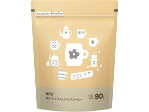 【レビュー投稿で100円OFFクーポン】UCC おいしいカフェインレスコーヒー 袋 90g 袋入 詰替用 インスタントコーヒー コーヒー 飲料