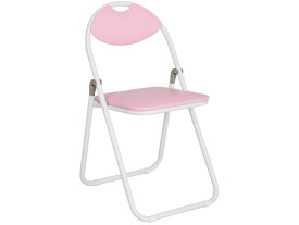 【メーカー直送】カグクロ 折りたたみ椅子 ホワイトフレーム ピンク CO-005W-PK【代引不可】 折りたたみイス ミーティングチェア ミーティング用