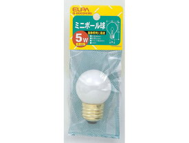 【お取り寄せ】朝日電器 ミニボール球 5W E26ホワイト G-8003H(W) 40W形 白熱電球 ランプ