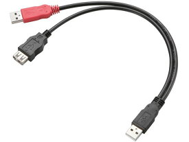 【お取り寄せ】エレコム USB2.0ケーブル 2ポート給電 A-Aメス USB-AAE5DPBK USBケーブル 配線