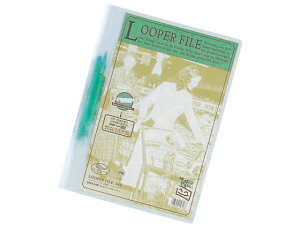 【レビュー投稿で100円OFFクーポン】【お取り寄せ】リヒトラブ ルーパーファイル A4タテ 2穴 100枚収容 緑 5冊 F3006ミト ファスナー式 プレゼンテーション用ファイル